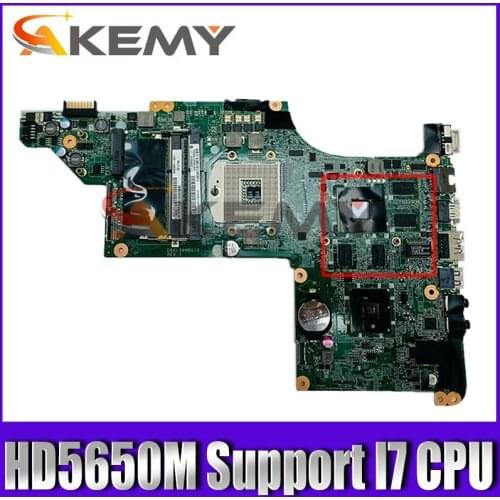 Akemy DA0LX6MB6F2 615308-001 630981-001 For HP Pavilion DV7 DV7T DV7-4000 Laptop Motherboard HM55 DDR3 HD5650M Support I7 CPU