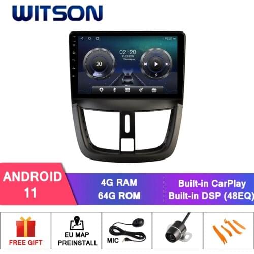 WITSON Android 10.0 Auto Radio for PEUGEOT 207 207CC 2007-2011 2012 2013 2014 CAR Multimedia Player Stereo GPS Navigation