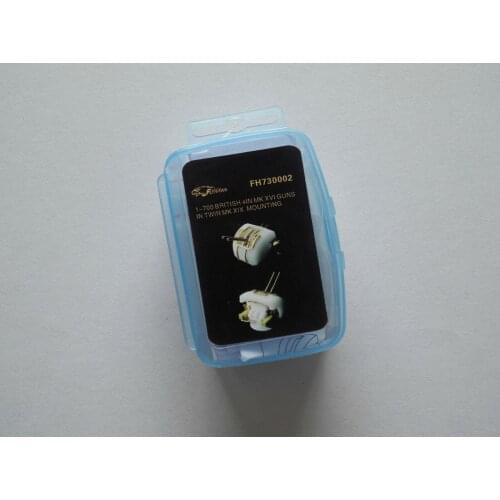 Flyhawk 730002 1/700 British 4 In MK XVI Guns In Twin MK XIX Mounting Great