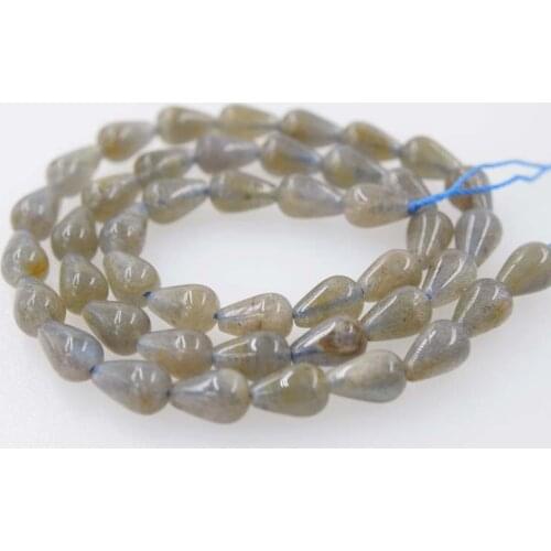 Loose beads 9*6mm Labradorite drop free shape for DIY jewelry making FPPJ wholesale beads nature