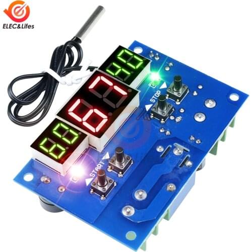 DC 12V 24V LED Digital Temperature Controller Thermostat Regulator Temp Control Switch Module -9 to 99 Automatic heating cooling