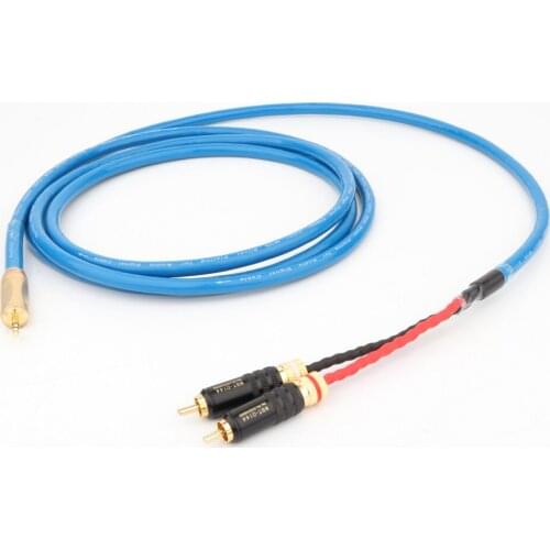 Hi-end OFC Silver Plated AUX Cable 3.5mm to RCA Audio Cable HiFi Stereo AUX RCA Jack Cord