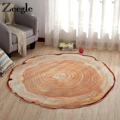 Zeegle Round Carpets for Living Room Computer Chair Area Rug Cloakroom Rugs Anti-slip Chilrens Carpets Kids Bedroom Mats