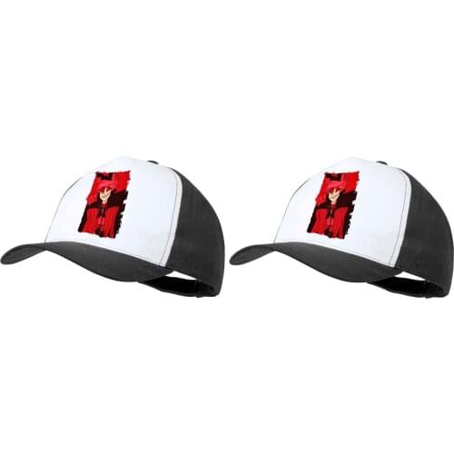 MERCHANDMANIA PACK 2 Black Caps HAZBIN HOTEL ALASTOR soft drawing polyester sports sport field picnic fishing
