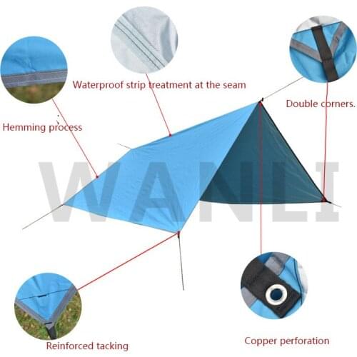 Multifunctional Outdoor Camping Hammock Canopy Tent Swing Sunshade Waterproof And Moisture-Proof Mats Ultra Light Canopy