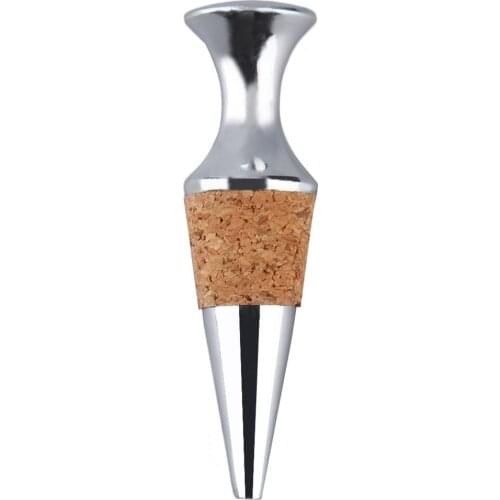New Silver Zinc Alloy Glyptostrobus Cork Wine Bottle Stopper Hot Selling Hot New Arrival Fashion Bar Tools