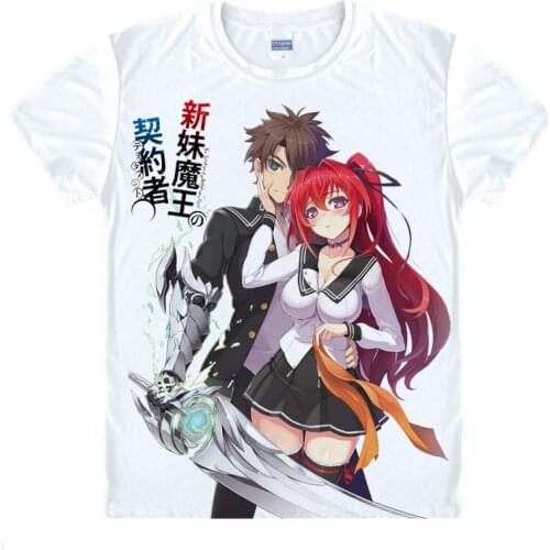 The Testament of Sister New Devil Tojo Basara T-shirts Nonaka Yuki O-Neck Short Sleeve Tops Naruse Mio mens Summer Tees