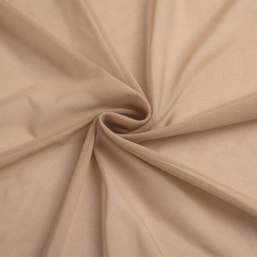 Solid Stretch Power Mesh Fabric by the meter,Nylon Spandex Knit Fabric,Black,White,Skin,Nude,Blue,Green,Red