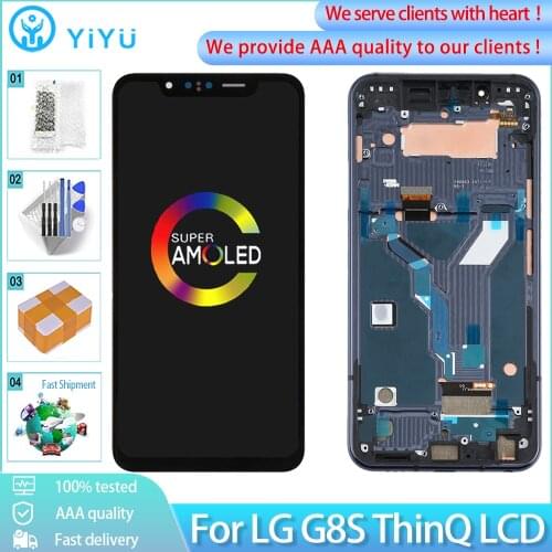 6.21" Original LCD Screen For LG G8S ThinQ G8 S LMG810 LM-G810 LMG810EAW LCD Display Touch Screen Digitizer Assembly Replacement