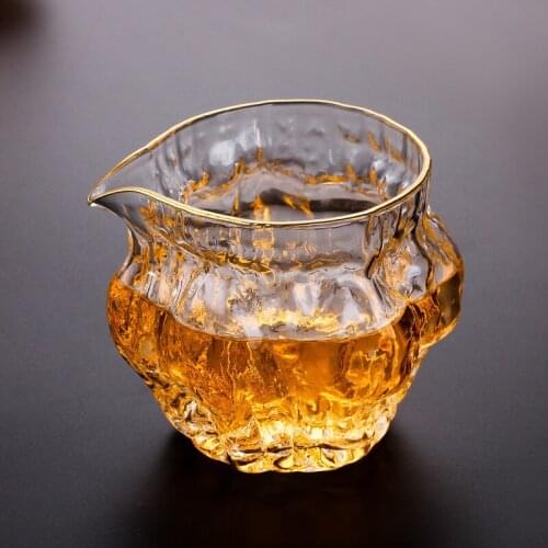 Transparent Glass Tea Infusers Kung Fu Drinkware Heat Resistant Walnut Pattern Teacup Phnom Penh Tea Dispenser Water Mug Teaware