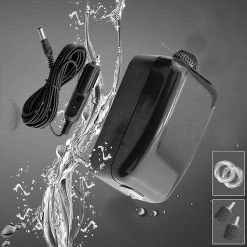 Adjustable Aqua 2 outlet Air Pump Aquarium Water Fish Tank Oxygen & Car Charger
