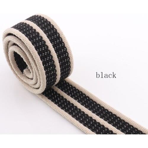Cotton ribbon Strap Black striped Webbing Ribbon Bag strap Handbag ribbon Strap Heavy weight Lanyard Ribbon Purse Strap