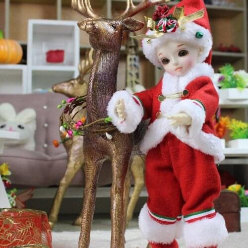 1/6 1/4 scale BJD Christmas outfit coat+hat+pants or skirt for SD clothing BJD doll accessories,Not included doll,shoes,wig 1595