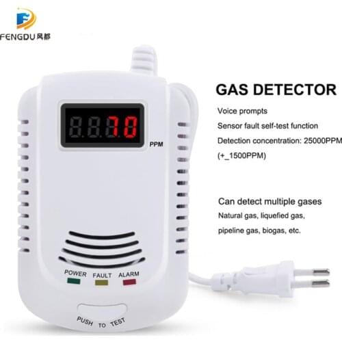 Gas leakage alarm NEW Durable Quality Plastic White Natural Gas Coalgas Methane Propane Leak Detector Tester Measurer Home Safe