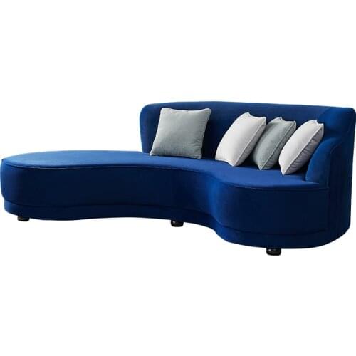 Karois TS9908 Nordic Light Luxury Fabric Velvet Sofa Creative Living Room Villa Hotel Reception Shaped Simple Three-person Sofa