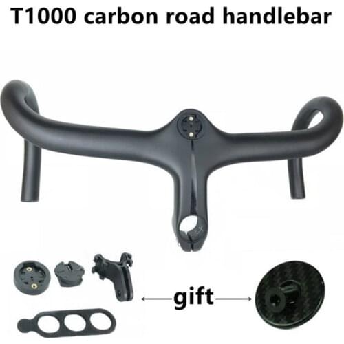 T1000 Carbon Road Handlebar Cycling Bicycle Bars Full Carbon Integrated Bars 40 42cm Inner Routing