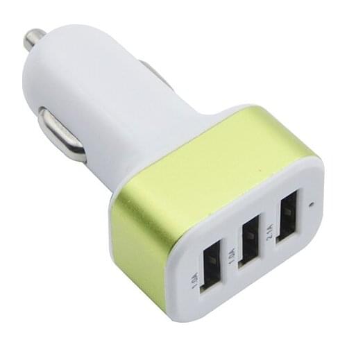 Universal USB Car Charger 3 Ports Car Charger Adapter Socket Styling USB Charger