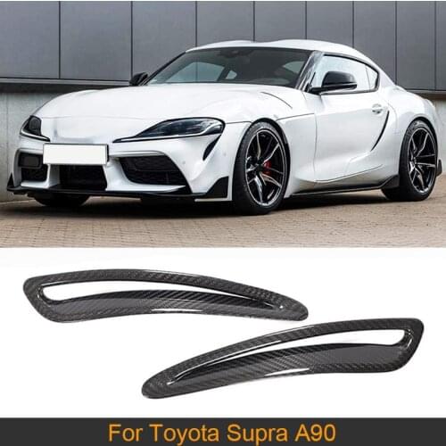 Car Hood Vents Trims for Toyota Supra A90 2019 2020 Hood Vent Air Flow Intake Body Kits Factory Outlet Dry Carbon Fiber