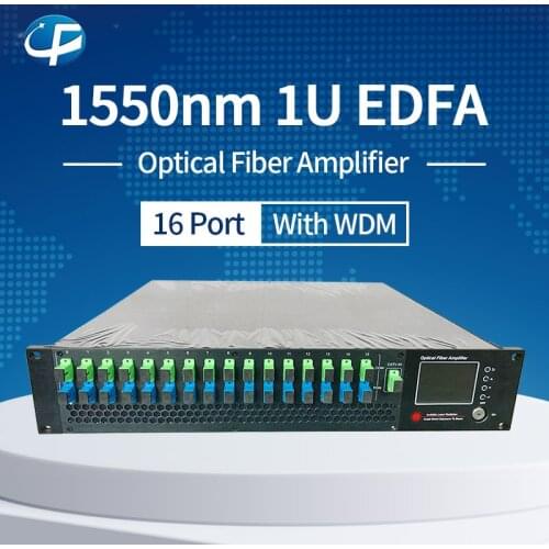 High Power Optical Amplifier 16 way FTTH SC/APC -UPC CATV EDFA Network 1550nm 16*23dBm 2U/80W EDFA