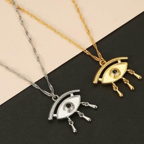 WANGAIYAO new snake bone chain niche geometric couple necklace simple evil eye alloy men and women pendant birthday anniversary