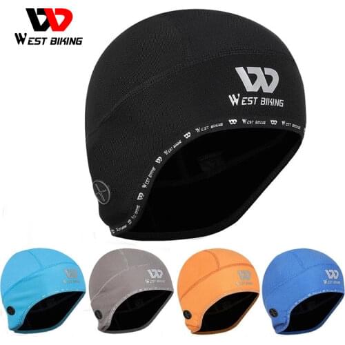 WEST BIKING Winter Warm Bike Cap Reflective Skull Caps Windproof Cycling Helmet Hat Running Riding Hiking Motorcycle Cycling Cap