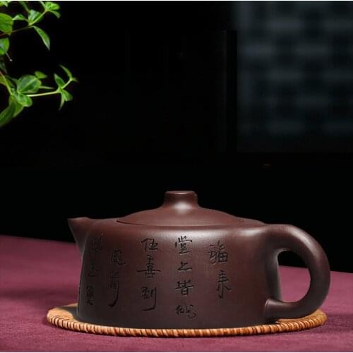 Yixing genuine purple sand pot Raw ore purple clay pure handmade teapot Chinese Kung Fu tea set culture pot 300ccfree shipping