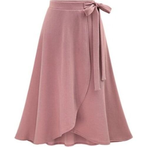 Skirts female irregular Elastic waist plus size XL- 5XL 6XL spring autumn high waisted loose sheds skirt womens Bowknot skirts