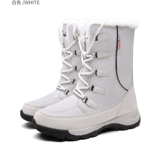 Snow Boots Women 2020 Winter Plus Velvet Plus Thick Warm Cotton Shoes Outdoor Waterproof High Help Anti-slip Barrel Snow Boots