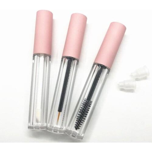 100pcs 3ml Empty Lip Gloss Tubes DIY Pink Mascara Tubes Round Cosmetic Eyeliner Refillable Containers