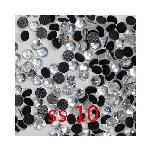 1440pcs SS10 Clear Crystal DMC HotFix FlatBack Strass Rhinestones Hot Fix Crystal Stones