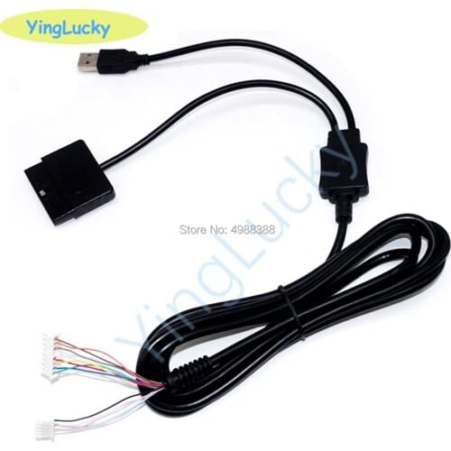 2PCS 2.5m USB Encoder Game Controller Cable PC to 5PIN 8PIN Joystick For Controls Arcade Game