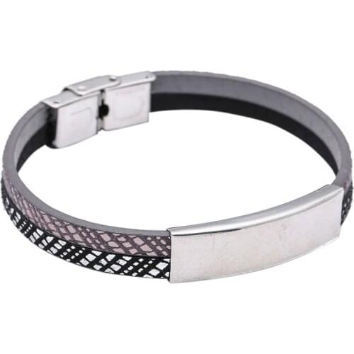 2021 Modern Bracelet Stainless Charm Magnetic Men Women Bracelets Leather Steel Braided Rock Punk Bangles Lover' Jewelry