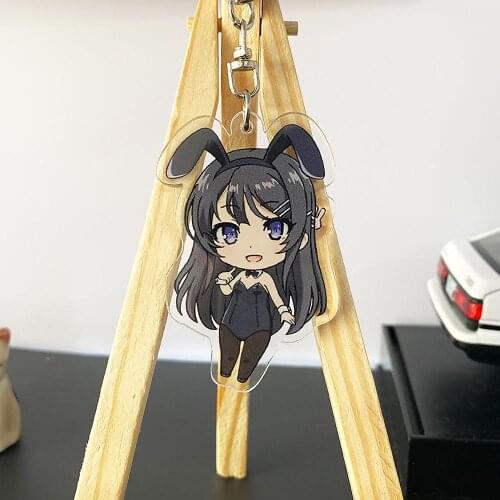 Rascal Does Not Dream of Bunny Girl Senpai Mai Sakurajima Anime Acrylic Pendant Keychain Figure Collection Model Toy Gifts