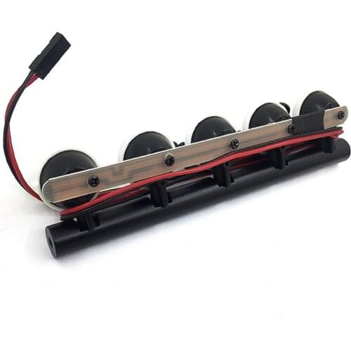 Car Roof Spotlight Round Lamp 5 Lights Lamp Ceiling Light Bar for 1/10 TRX4 SCX10 4 RC Car Model