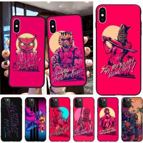 CUTEWANAN Hotline Miami 2 Wrong Number on Steam Owl Phone Case Cover for iPhone 11 pro XS MAX 8 7 6 6S Plus X 5S SE 2020 XR case