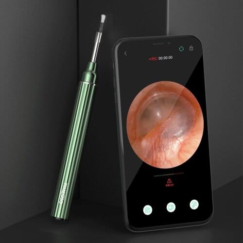 WiFi Ear Otoscope Wireless 5.0MP Digital Endoscope Ear Inspection Camera Earwax Cleaning Tool with 6 Led for IOS Android