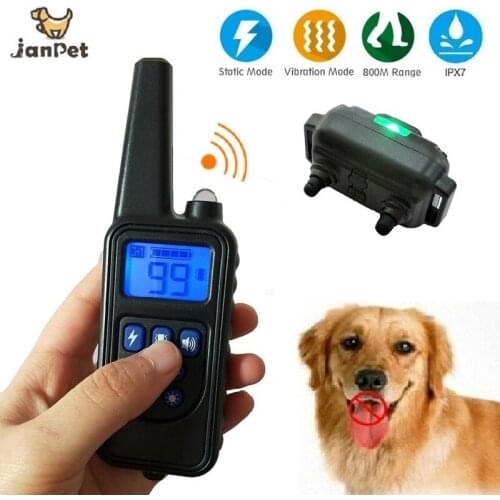Electric Training Collars Pet Dog Training Collar Rechargeable Waterproof LCD 100LV 800M Remote Anti Bark For 1 or 2 or 3 Dogs