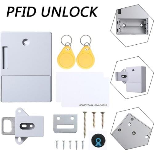 Electronic Intelligent RFID Door Lock Hidden Automatic Digital Keyless For Cabinet Drawer Door Lock Safety Protection