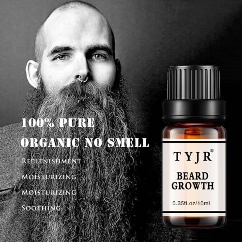 New 10ML Faster Beard Growth Essence Organic Men Growth Beard Oil Avoid Beard Loss Hair Care Products Face Hair Thicker TSLM2