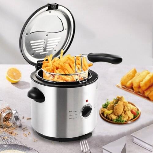 XJ-7K115 Electric Fryer 1.5L Removable Liner Household Mini Constant Temperature Electric Fryer 1000W Fried Chicken with French