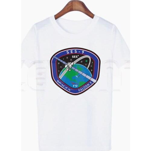 Space X Logo Occupy Mars Rocket SpaceX T Shirts Summer Casual Womens T-shirt Short Sleeve Female Tops Tees
