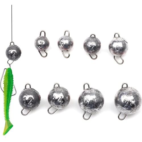 5pcs/lot Fishing Weight Sinker 3g-28g Deep Water Bullet Weight with Swivel Round Ball Sinkers Fishing Tackle Accessories