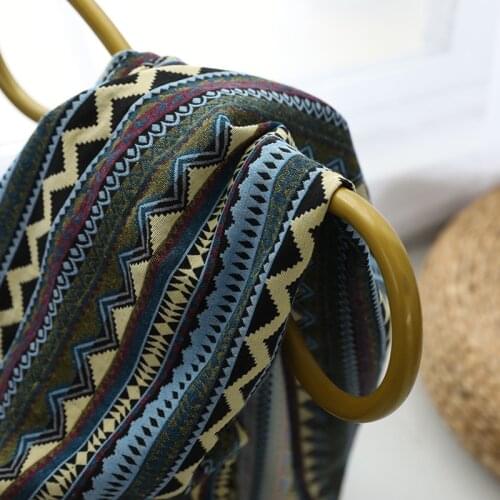 Ethnic style cotton fabric restaurant tablecloth Lijiang Inn square striped sofa bedside table cover towel coffee tablecloth