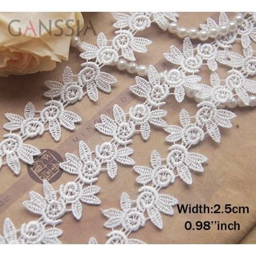 1yrd/lot Width:2.5cm Good quality rose lace for DIY Water soluble polyester lace Garment embellishment accessories(ss-445)