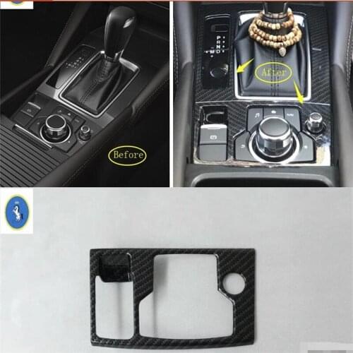 Yimaautotrims Auto Accessory Center Stalls Interior Gear Shift Box Cover Trim ABS For Mazda 3 AXELA Sedan Hatchback 2017 2018