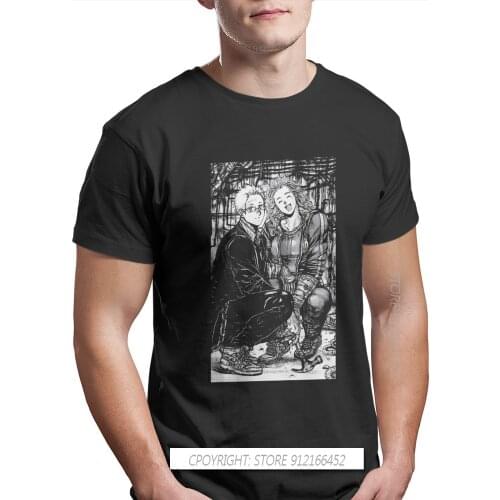 Shin And Noi Mans TShirt Dorohedoro Caiman Nikaido Manga Anime Crew Neck Casual Fabric T Shirt Humor Birthday Gifts