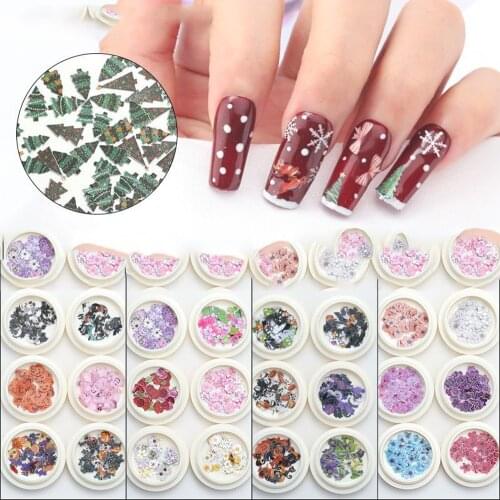 Nail Art Color Mixed Flower Wood Pulp Piece Set 3D Animal and Plant Color Flower Mixed Patch DIY Nail Art Decoration Accessories