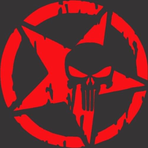 Punisher Logo Sticker Decal Car Van Bike Window Bumper Vinyl Red Window Sticker Tuning Laptop Trunk Decal
