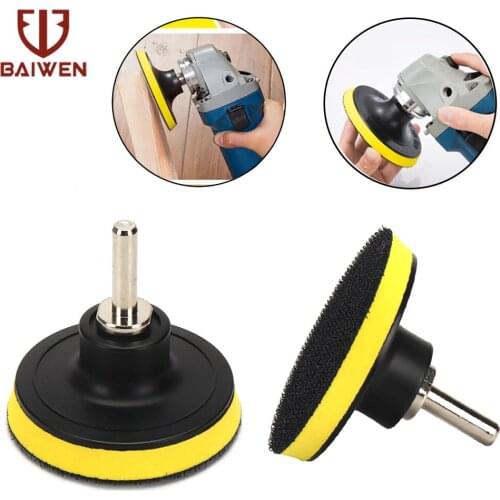 3'' Hook and Loop Polishing Sander Backer Plates Disc Self-adhesive Sanding Backing Pads for Car Polisher 1/3inch Shank