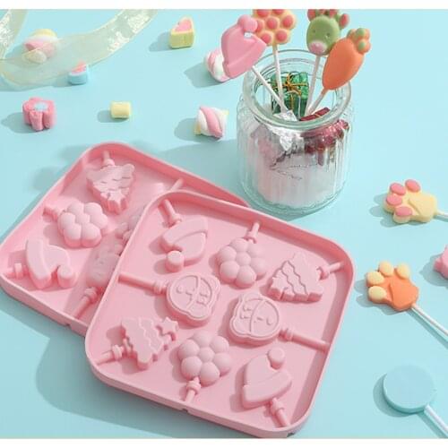 Lollipop with Lid Cheese Stick Mold Homemade Handmade DIY Paper Stick Material Chocolate Food Grade Silicone